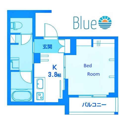 クレドール江ノ島(1K/3階)の間取り写真