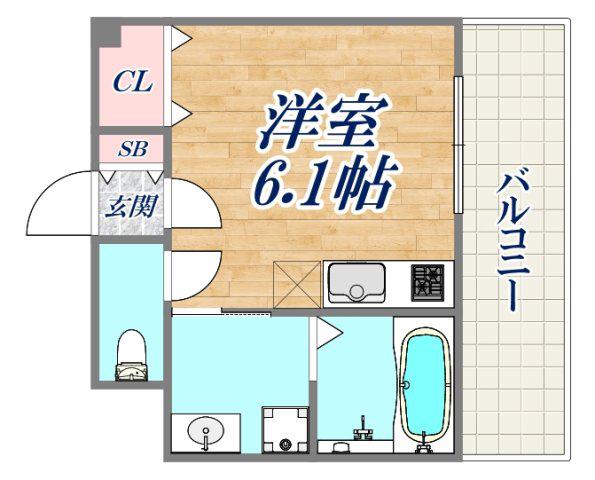 垂水ヴィレッジ(ワンルーム/2階)の間取り写真