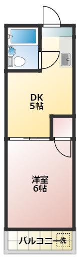 柴崎エンジェルハイツ(1DK/2階)の間取り写真