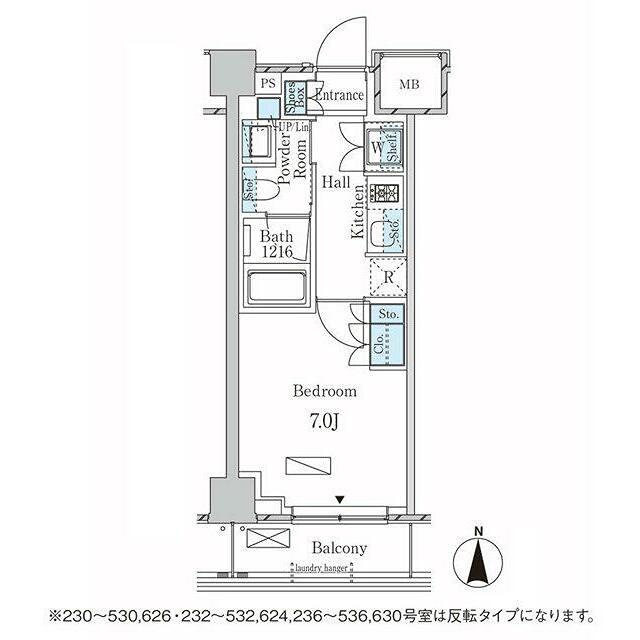 ラティエラ武蔵小杉(1K/5階)の間取り写真