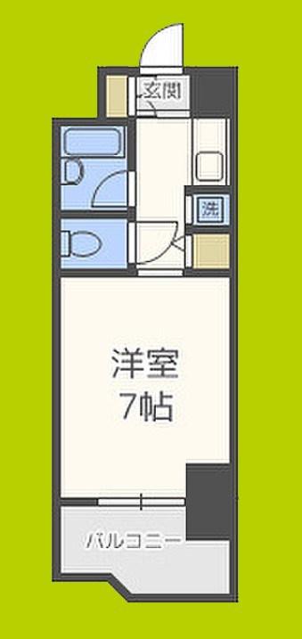 シンセリティ野中(ワンルーム/7階)の間取り写真