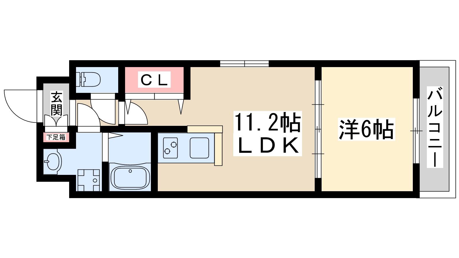 第5アローズ新大阪(1LDK/5階)の間取り写真