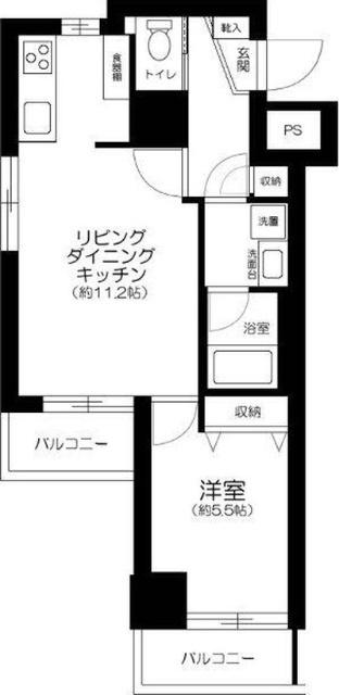 S.COURT町田(1LDK/2階)の間取り写真