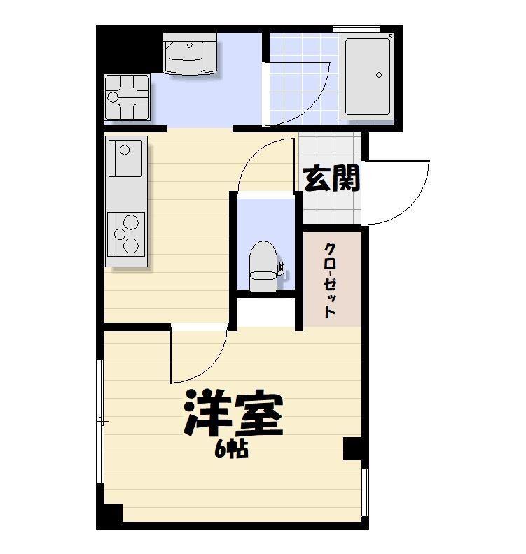 LIKE本町(1K/2階)の間取り写真