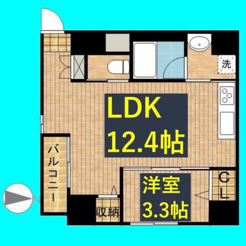 HONNMACHI BOX24(1LDK/2階)の間取り写真