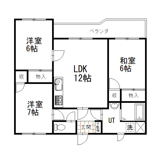 パミールハイツ2(3LDK/5階)の間取り写真