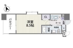 S-FORT福岡県庁前(1K/8階)の間取り写真