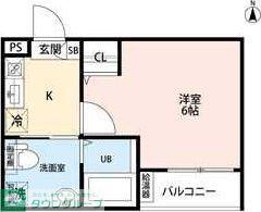 CRASTINE名楽町クラスティーネメイラク(1K/2階)の間取り写真