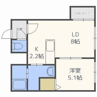 TURAN月寒I(1LDK/3階)の間取り写真