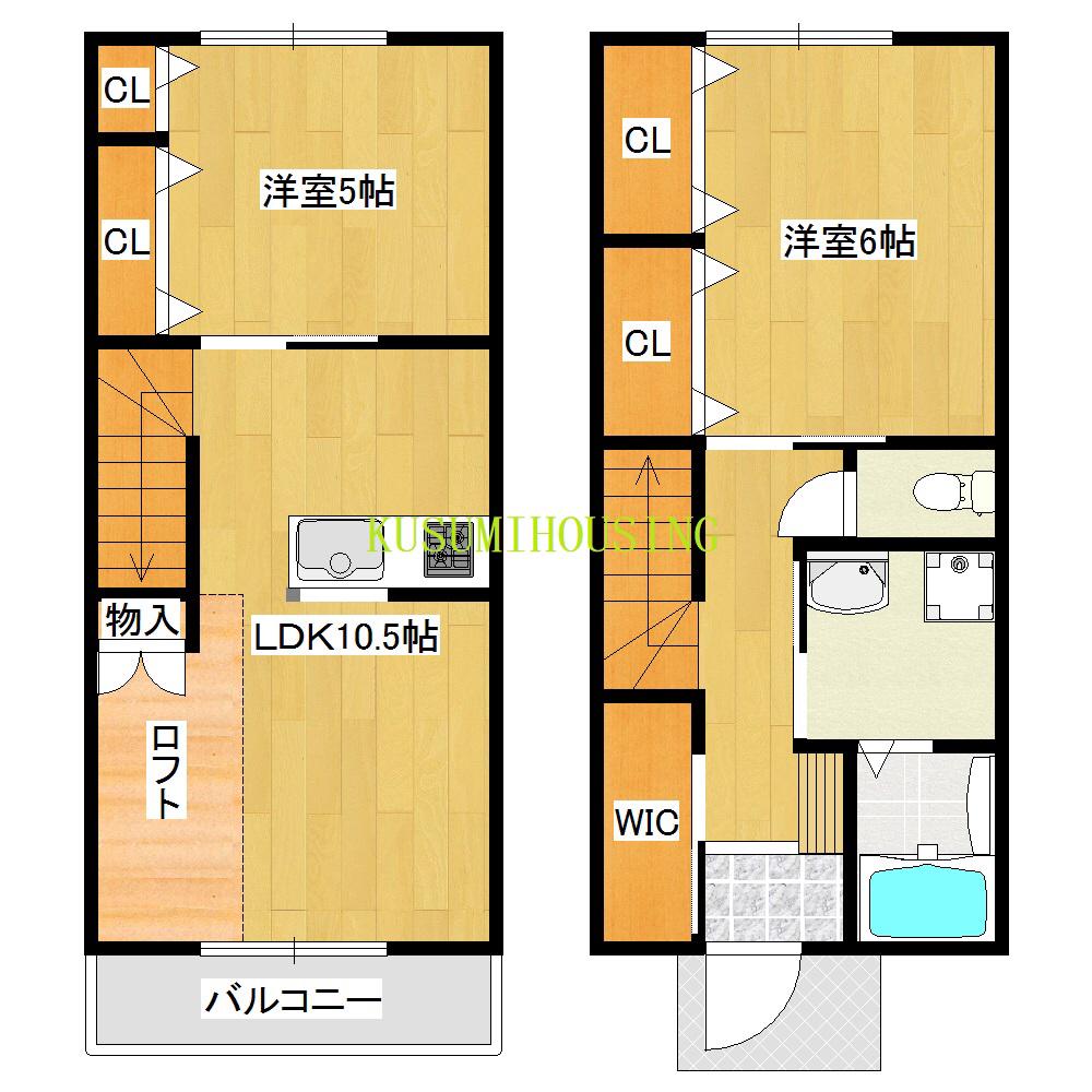 ニコハウス(2LDK/2階)の間取り写真