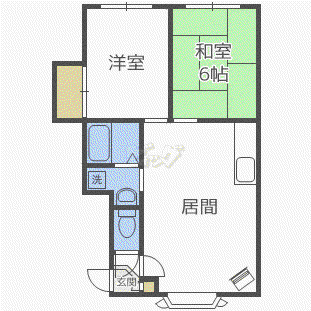マンションミレー(2LDK/2階)の間取り写真