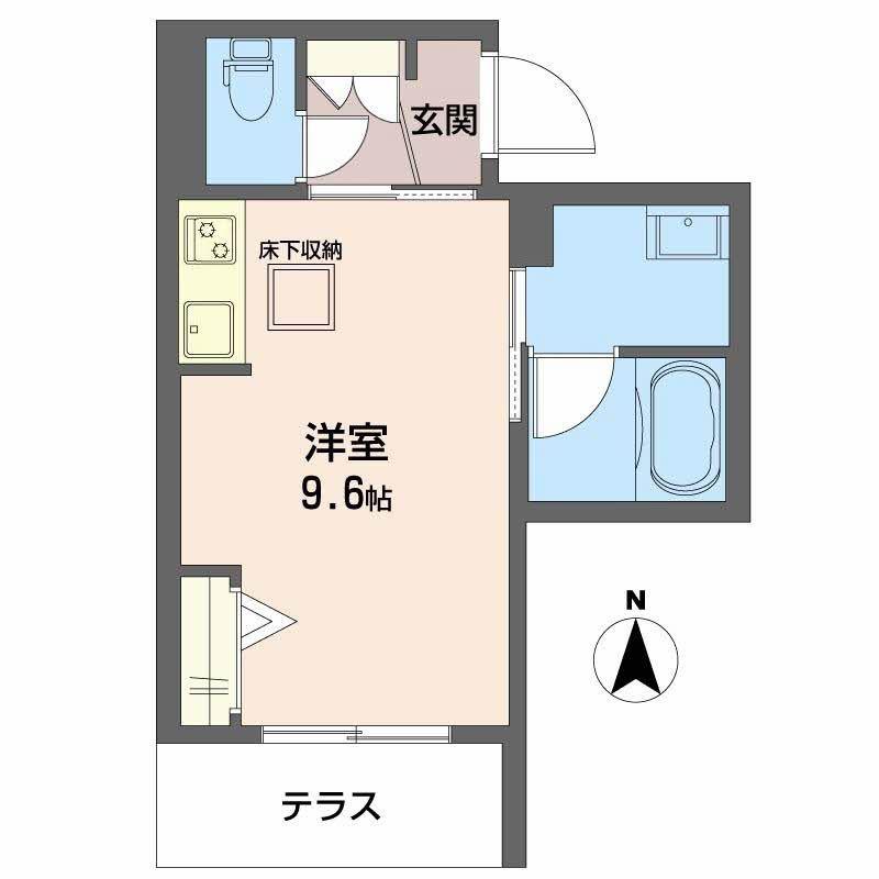 アルトポンテ ウーノ(ワンルーム/1階)の間取り写真