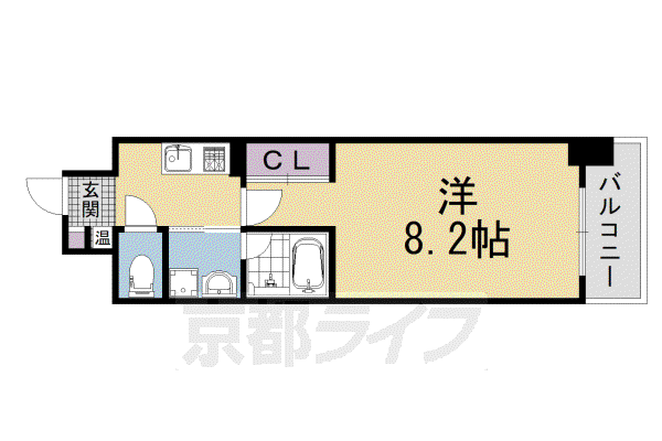 ファーストコート五条新町(1K/5階)の間取り写真