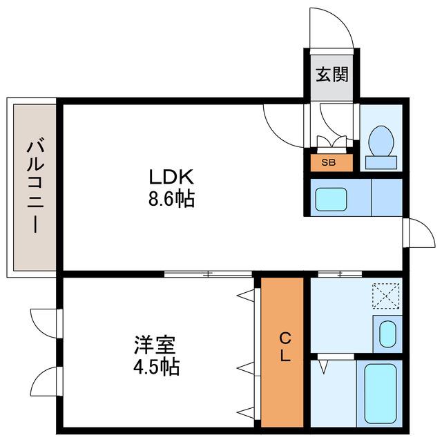 FORTRESS N18 フォートレスN18(1LDK/3階)の間取り写真
