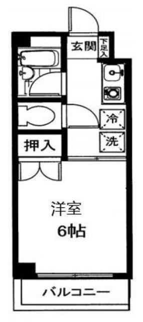 池長ビル(1K/4階)の間取り写真