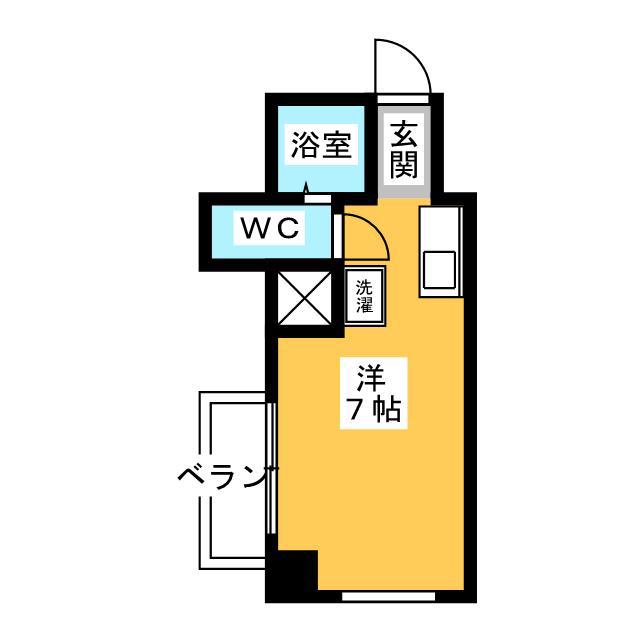オラシオン人宿II(ワンルーム/6階)の間取り写真