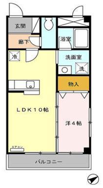 ラーク中町(1LDK/3階)の間取り写真