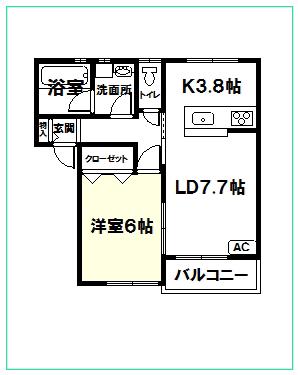 アーバニズム90C(1LDK/1階)の間取り写真