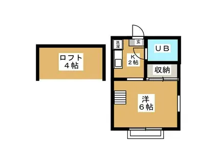 サニーコーポ行徳(1K/2階)の間取り写真
