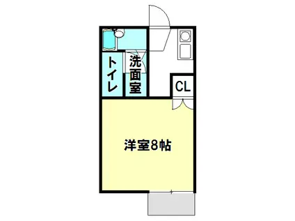 ハイツ ひまわり(1K/1階)の間取り写真