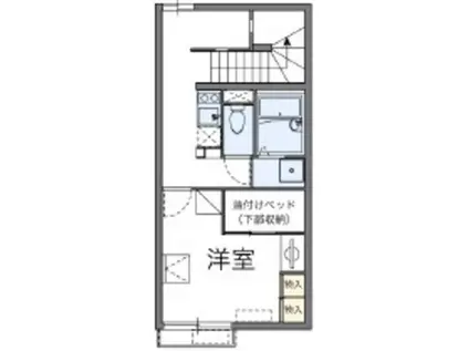 レオパレスフロラシオン III(1K/2階)の間取り写真