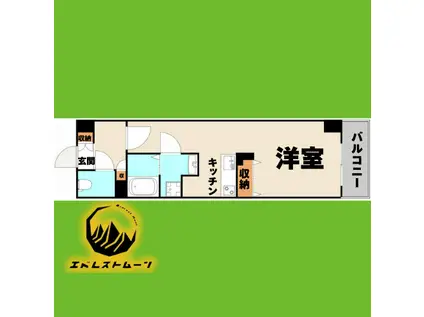 リナージュ佐古前(ワンルーム/6階)の間取り写真
