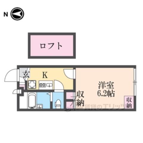 レオパレス上坂部(1K/1階)の間取り写真