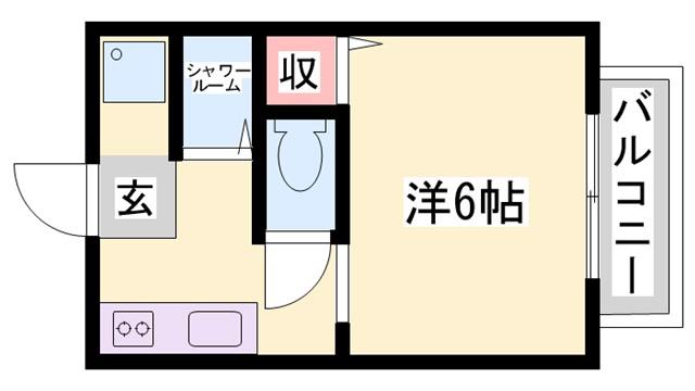 サンシティアイン(1K/1階)の間取り写真