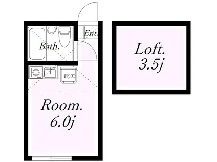 ユナイト妙蓮寺ストリングス(ワンルーム/2階)の間取り写真
