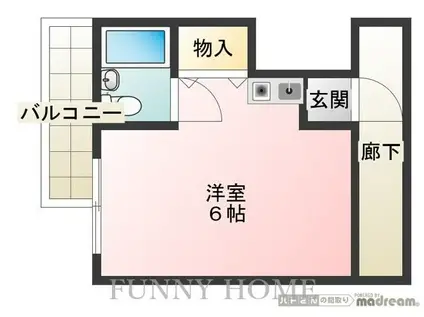 クオリティ宮坂(ワンルーム/3階)の間取り写真