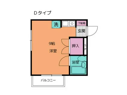 ベルジュ壱番館(ワンルーム/3階)の間取り写真