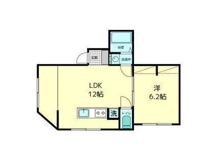 RAFFINE CHOFU(1LDK/4階)の間取り写真