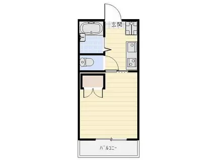 MAISON SKYHAWK(1K/2階)の間取り写真