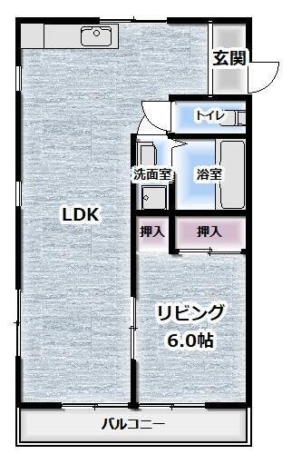 ミースフォルテ(1LDK/1階)の間取り写真
