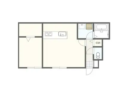 レーベン(1LDK/1階)の間取り写真