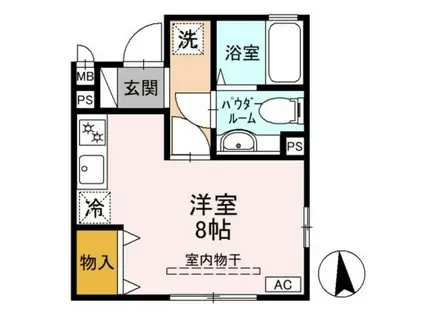 ラ・セゾン 壱番館(1K/2階)の間取り写真