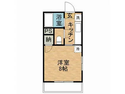 グレイス荒田壱番館(1K/2階)の間取り写真