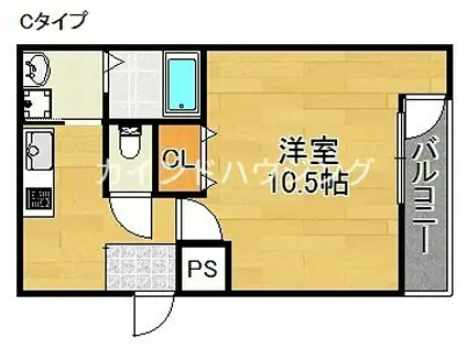 フジパレス住ノ江駅南V番館(1K/2階)の間取り写真