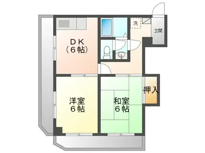 サントピア向島(2DK/3階)の間取り写真