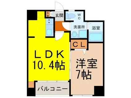 フローラル千種(1LDK/9階)の間取り写真