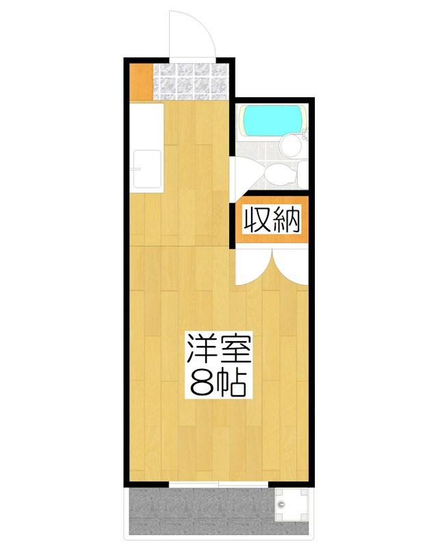 シティハウス四条烏丸(1K/3階)の間取り写真