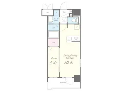 クラシィコート(1LDK/2階)の間取り写真