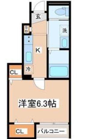 DAICOROII(1K/1階)の間取り写真