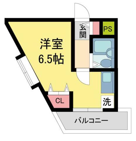WAGAYA門戸厄神(ワンルーム/2階)の間取り写真