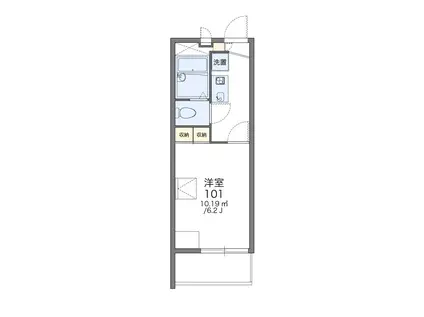 レオパレスカワキタ(1K/1階)の間取り写真