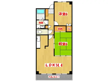 ステーションプラザII(2LDK/5階)の間取り写真