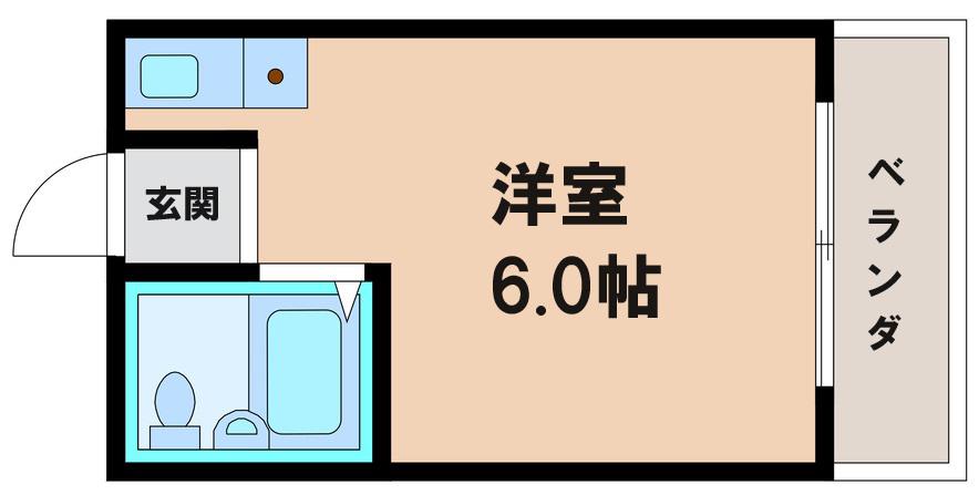 スペースアベノ(ワンルーム/2階)の間取り写真