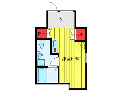 BALEA(ワンルーム/1階)の間取り写真
