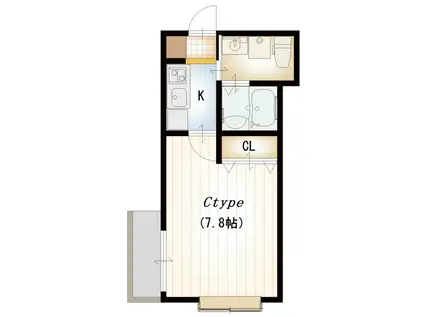 COSMOS関町(1K/1階)の間取り写真