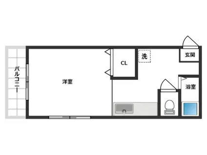 TS SQUARE 野見町 (1K/5階)の間取り写真